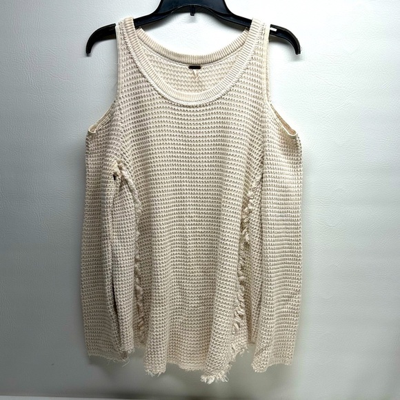 Free people boho knit sweaters top size M off the shoulder - Picture 1 of 4